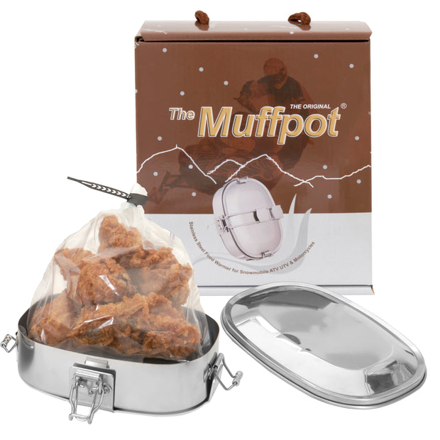 The Original Muffpot® - Food Warmer for Snowmobile, ATV, UTV, & Motorcycles