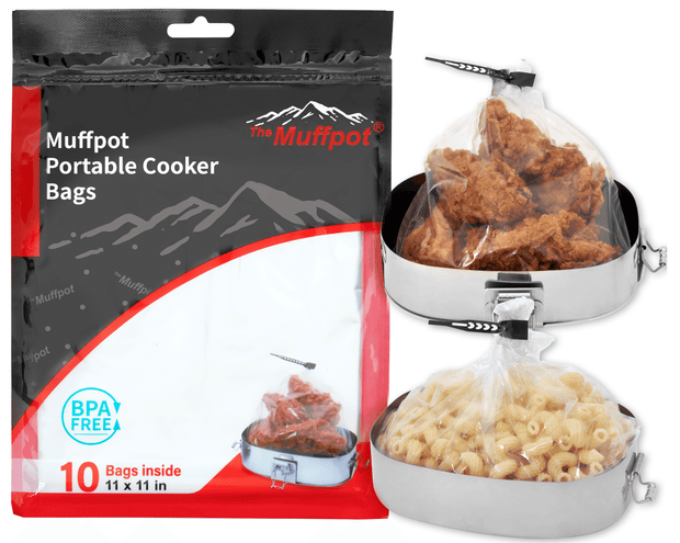 *NEW* The Original Muffpot Food Warmer & 11x11" Large Cooker Bags Combo