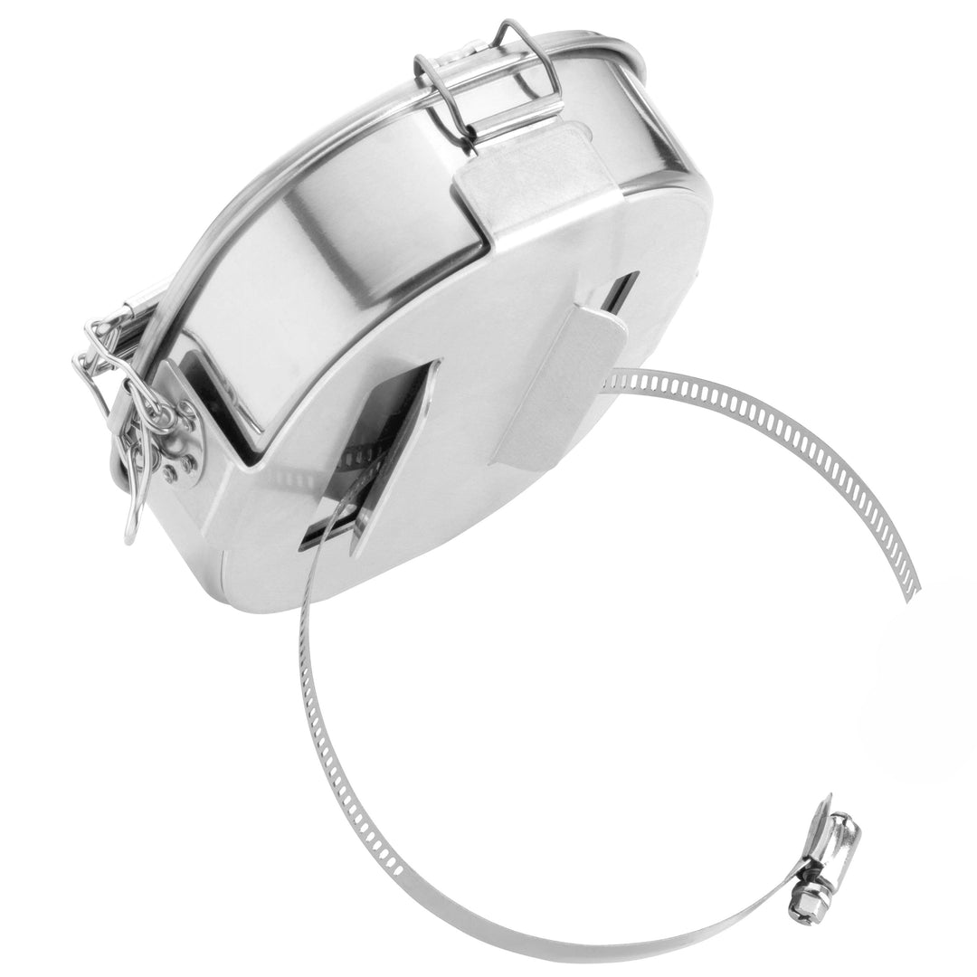 Snowmobile Exhaust Food Warmer (Muff Pot) - Stainless Steel Cooker For ATV & Sleds